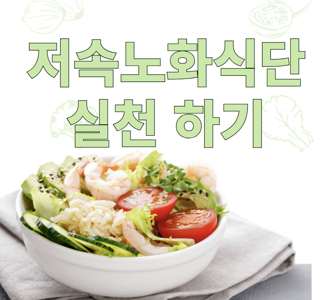 저속노화식단 실천하기