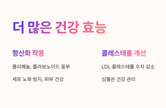 호랑이콩의 더 많은 건강 효능