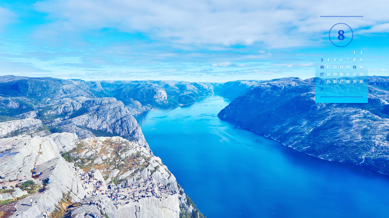 03 노르웨이 피오르 A - 2025년8월 노트북배경화면