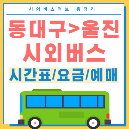 동대구에서 울진 시외버스 시간표 썸네일