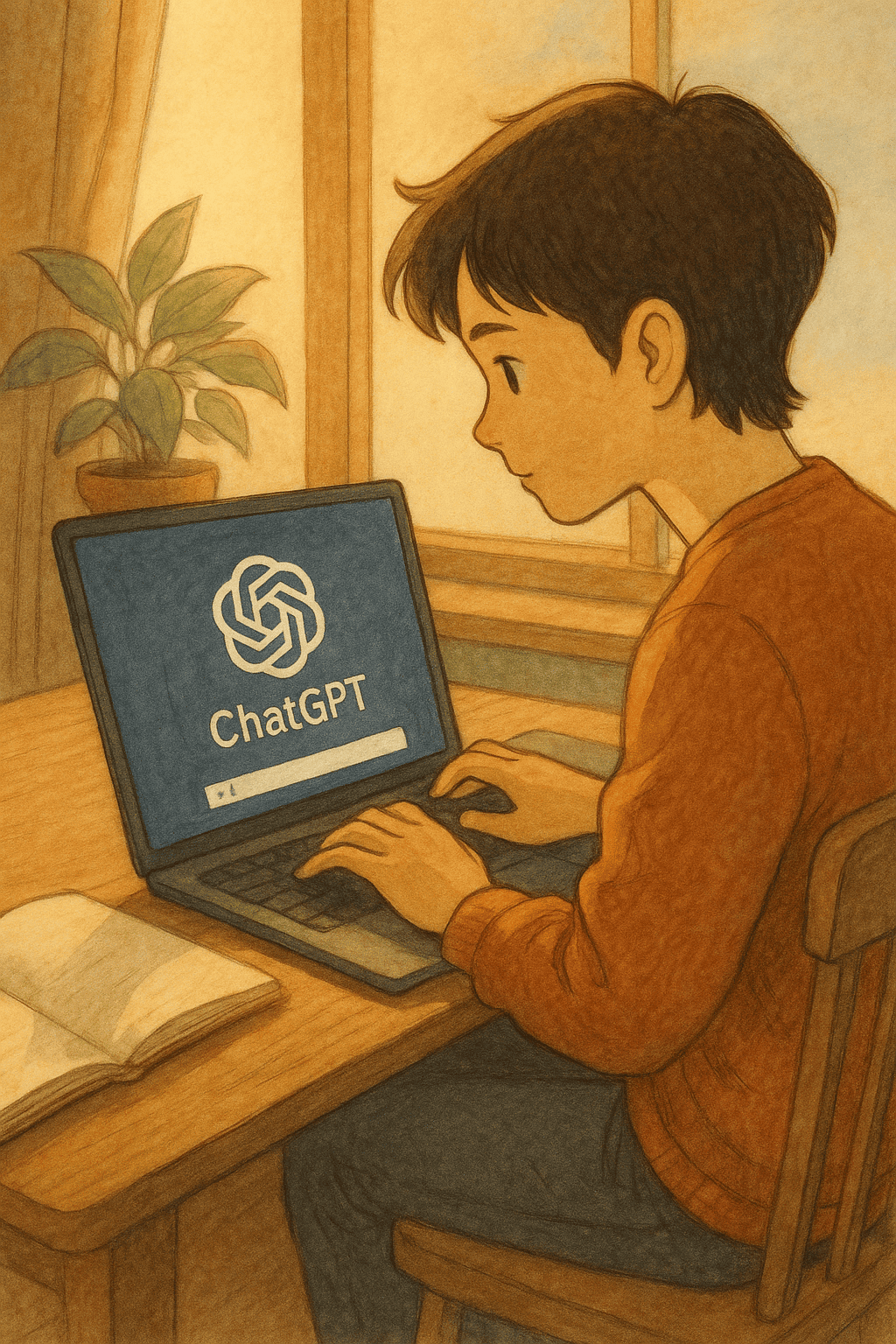 챗GPT를 활용해 블로그를 작성하는 모습