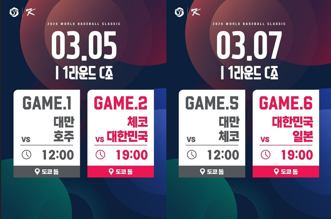WBC 한국 경기 일정·중계·대표팀 명단·참가국