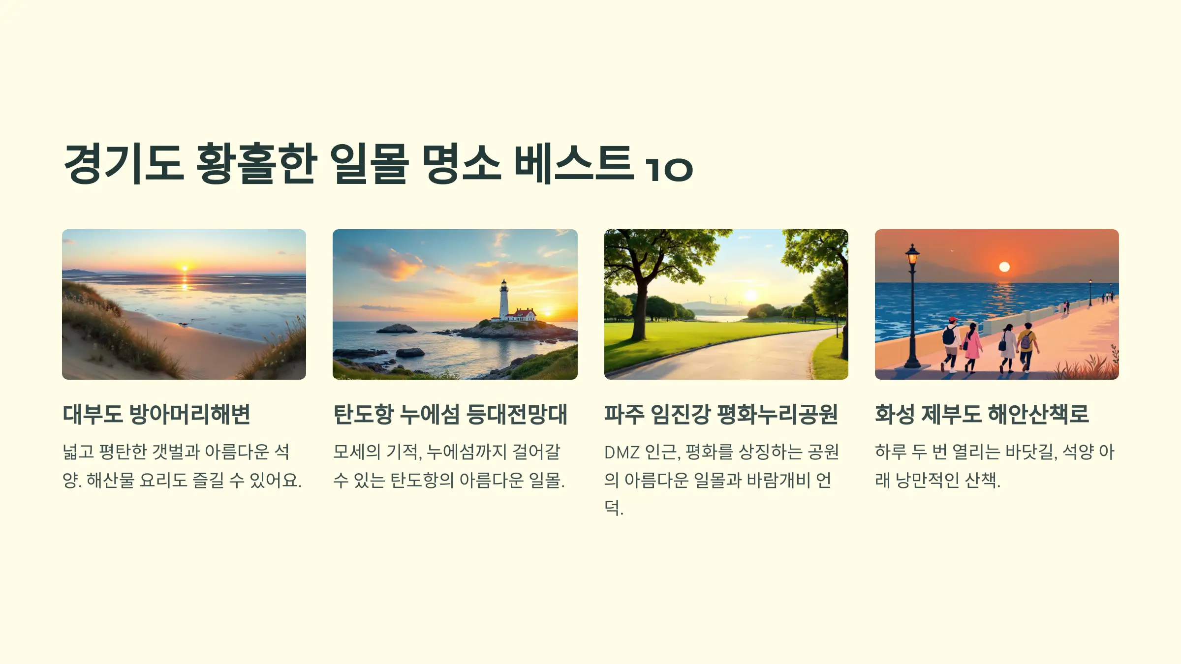 경기도 일몰 명소 베스트 10 광교호수공원