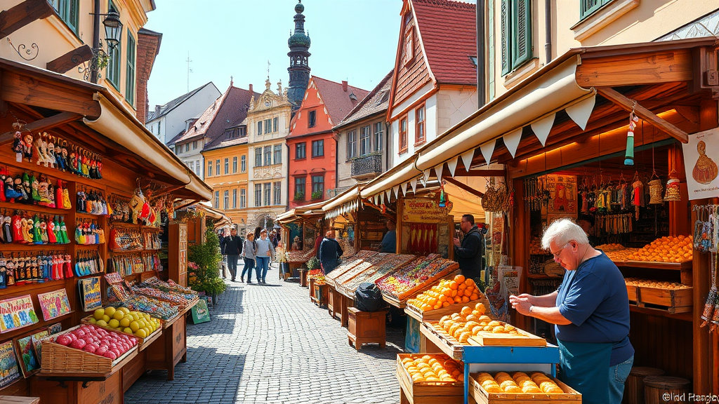 전통 체코 공예와 길거리 간식의 진수