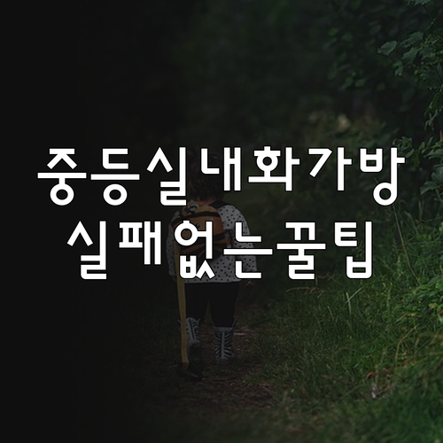 실패 없는 중학생 실내화 가방 구매를..