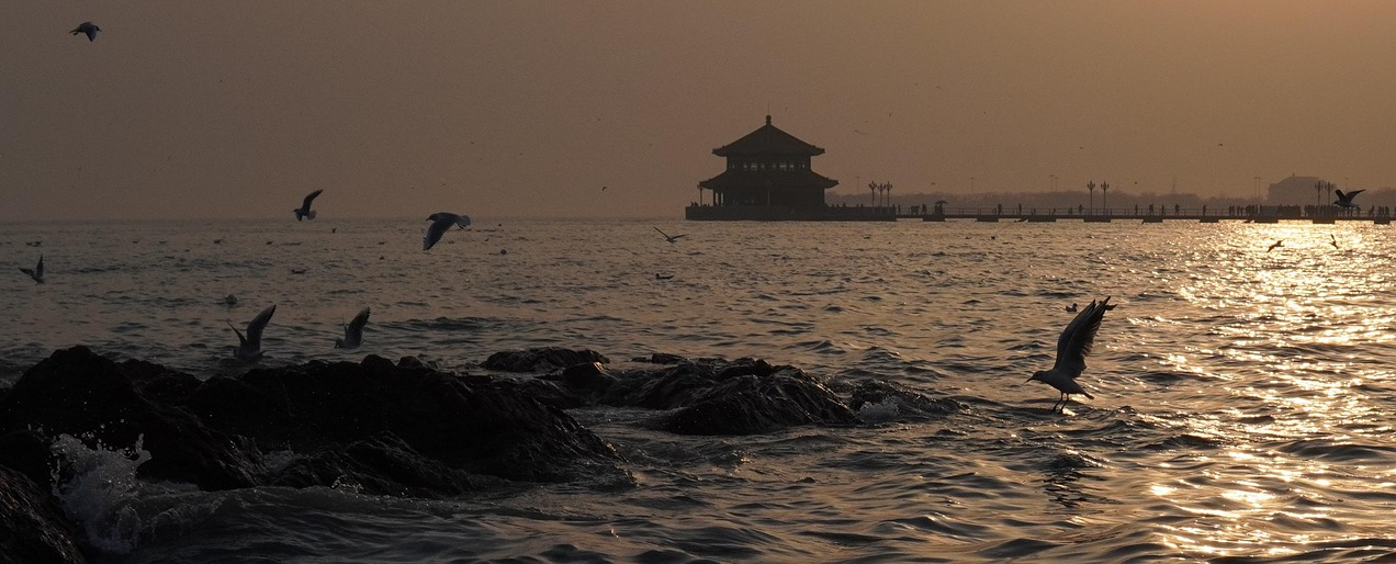 청도 바다 일몰 이미지