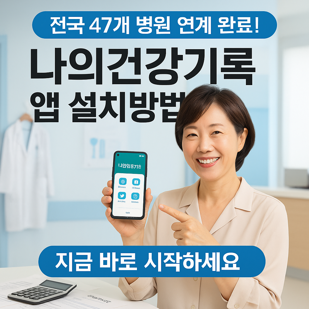 나의건강기록 앱 설치방법과 완벽 사용법 (출처 : 보건복지부)