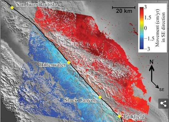 공포의 미 샌안드레아스 단층 큰 지진 예고