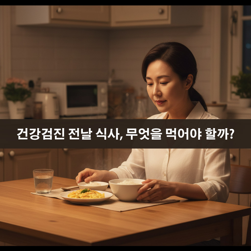 건강검진 전날 식사, 무엇을 먹어야 할까