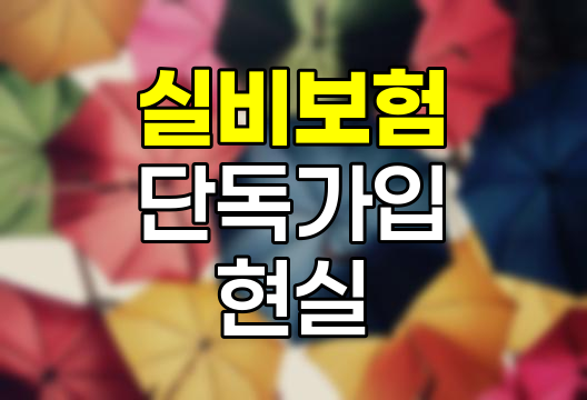 실비보험 단독가입 현실과 대안