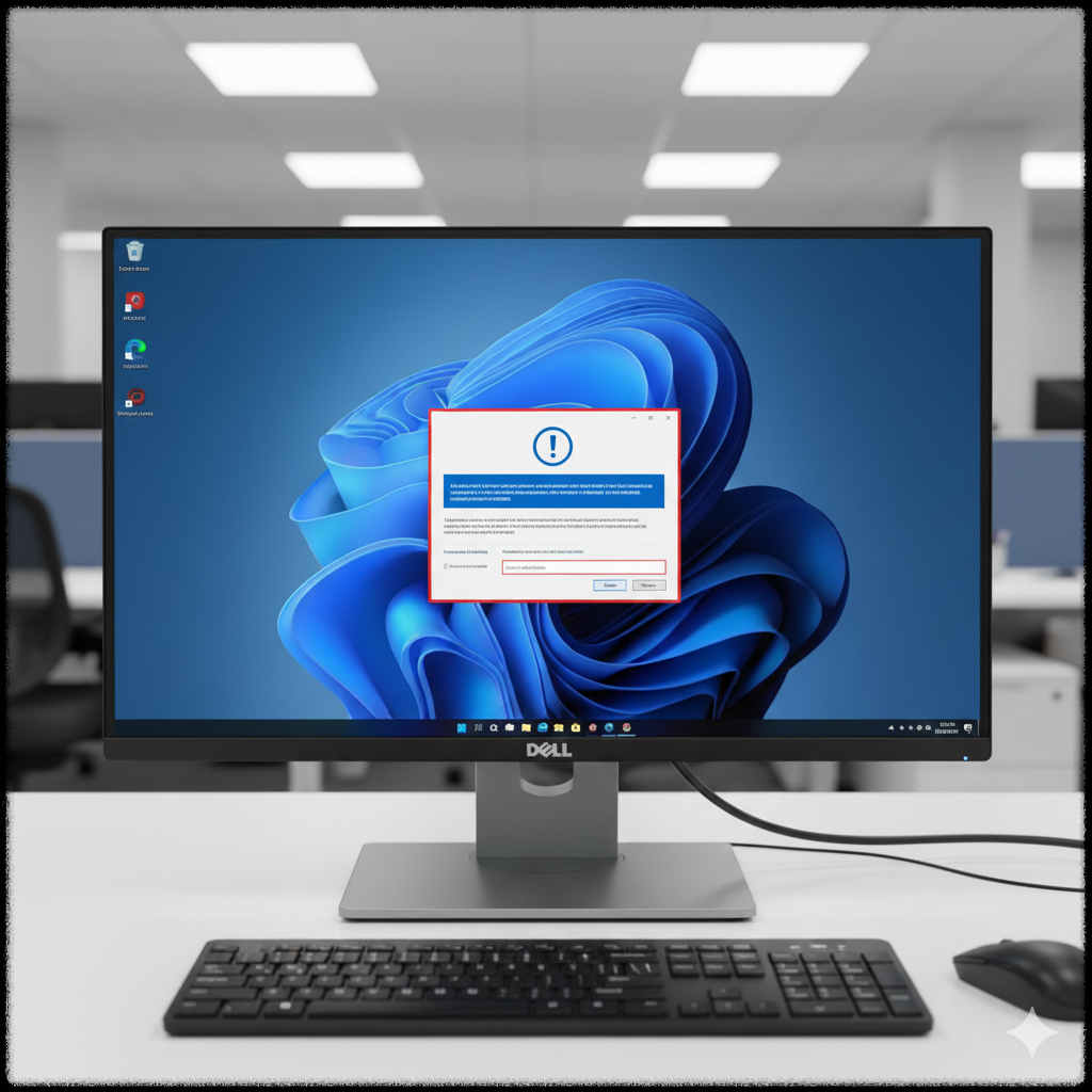 Microsoft 계정이 잠겼을 때 표시되는 보안 경고 화면 상황