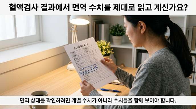 혈액검사 면역 수치 확인