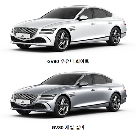 G80 가솔린 2.5 터보 / 가솔린 3.5 터보 외장 색상비교