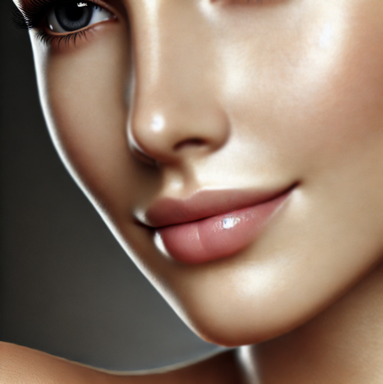 탄력 있는 피부를 표현한 사진