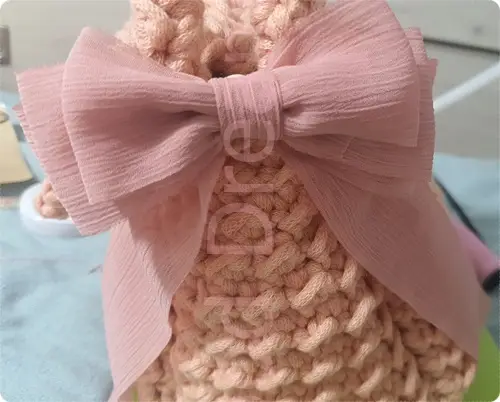 디어크로쉐 DIY 진달래꽃 리본 가방