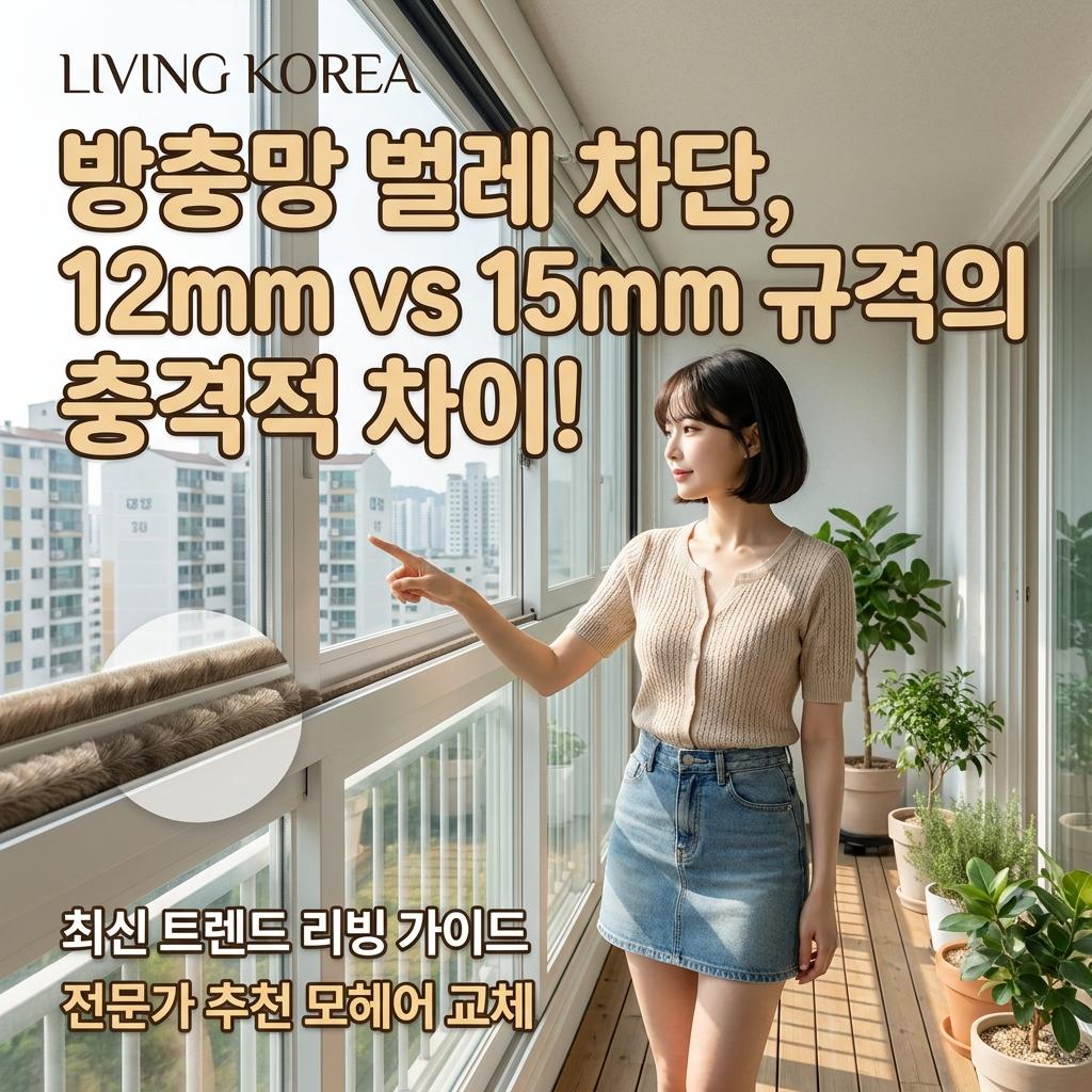 수원 방충망 모헤어 규격 15mm로 바꿨더니 모기 99% 증발? 영통 32평 아파트 틈새 벌레 차단의 기술적 진실