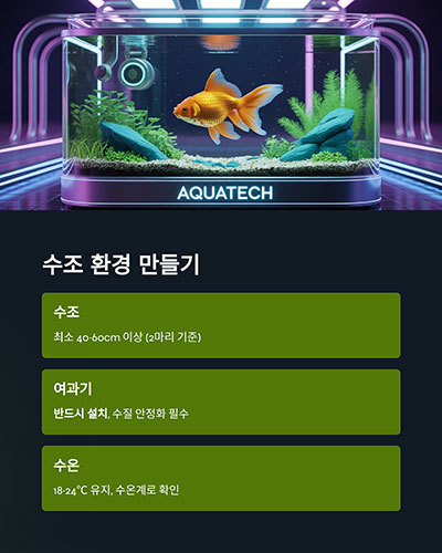 준비물과 수조 설정: 단순하지만 안정적인 환경 만들기