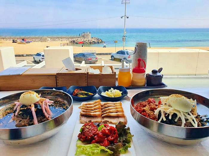 생방송 오늘저녁 강릉 강문 해변 밥 대신 메밀면을 넣은 메밀 김밥 맛집