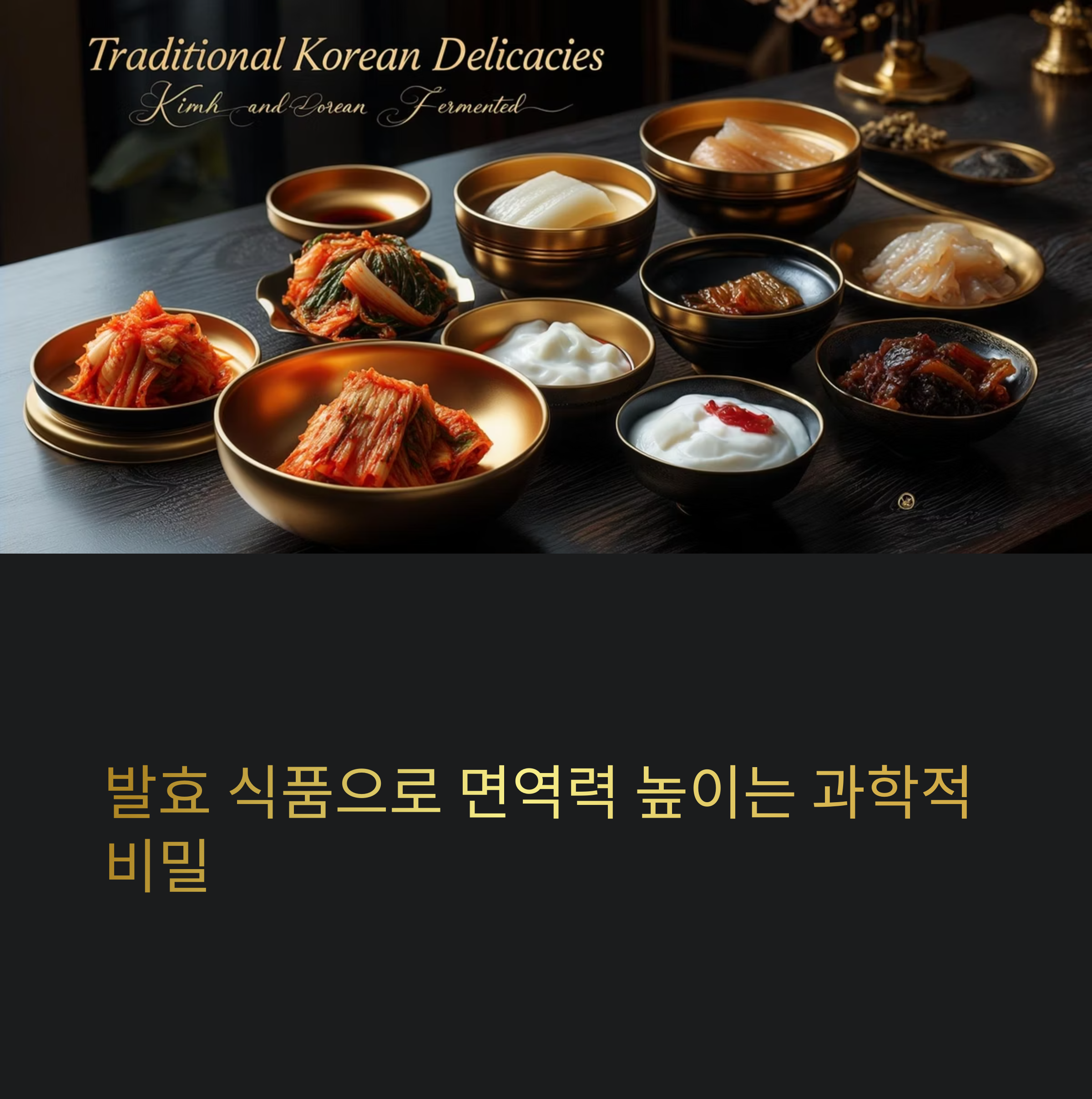 발효 식품이 면역력에 미치는 과학적 효과