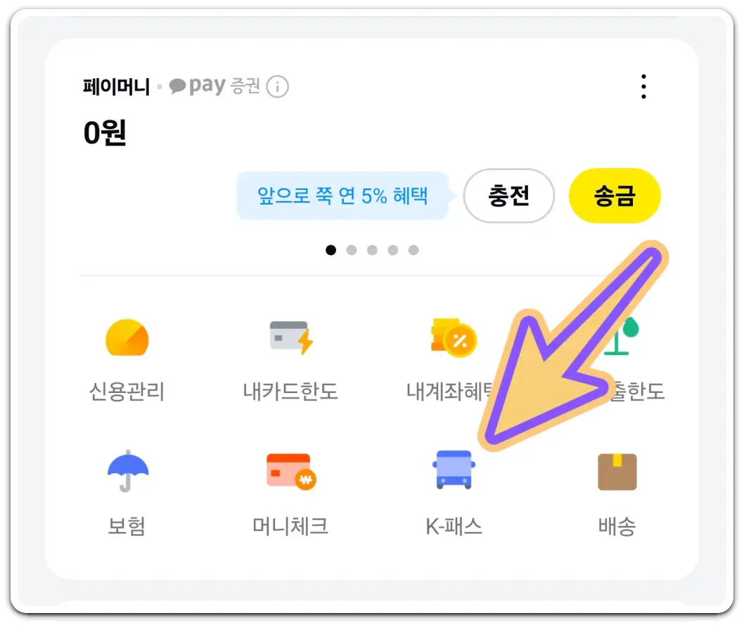 카카오페이-사용법-K패스카드-신청-발급-방법