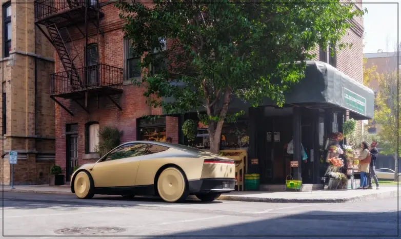 테슬라 자율주행 로보택시 사이버캡 이미지