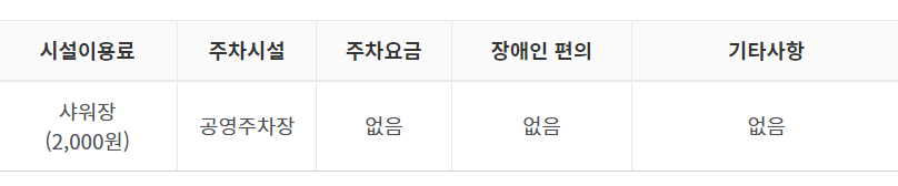 경포대 해수욕장 시설이용