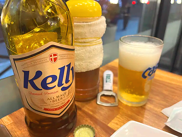 맥주와 잔