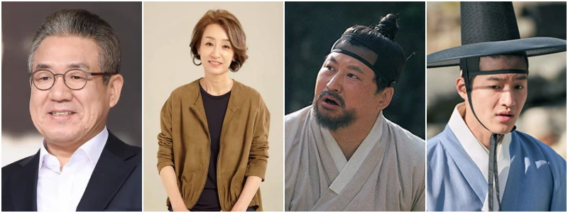 드라마 연인에서 한복을 입고 능군리 사람들 등장인물인 송추, 이랑, 박대, 대오