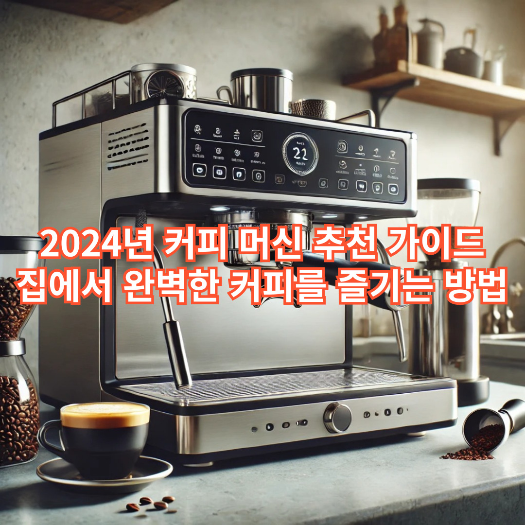 2024년 커피 머신 추천 가이드: 집에서 완벽한 커피를 즐기는 방법