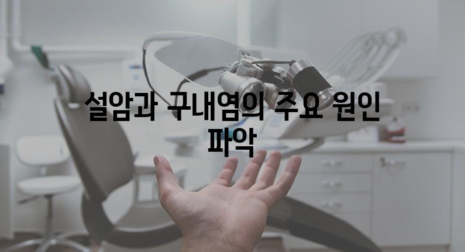 설암과 구내염의 주요 원인 파악
