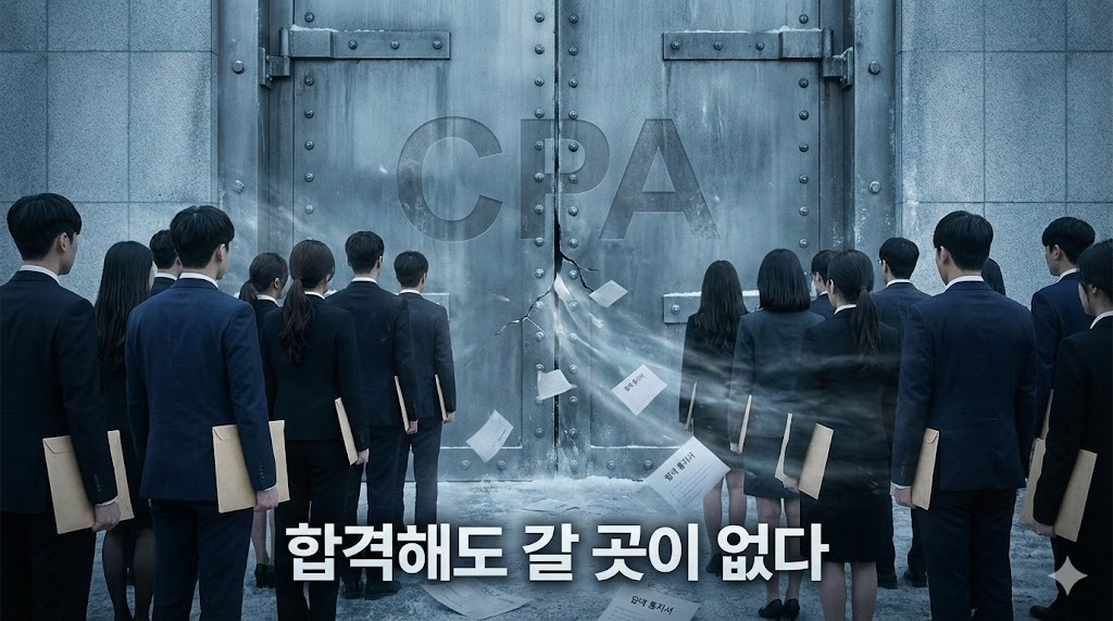 취업 문이 닫힌 현실 앞에 서 있는 수많은 공인회계사 합격자들