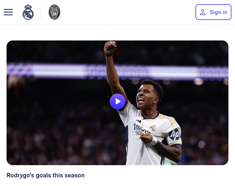 레알 마드리드 홈페이지