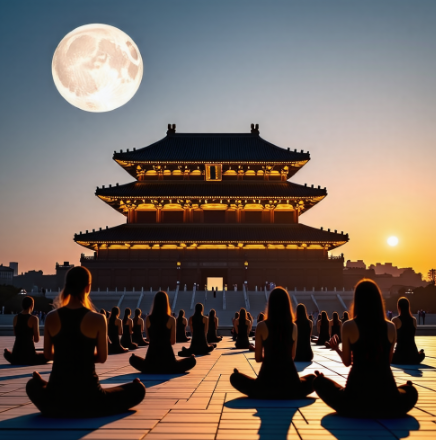 달빛 아래에서 빛나는 광화문