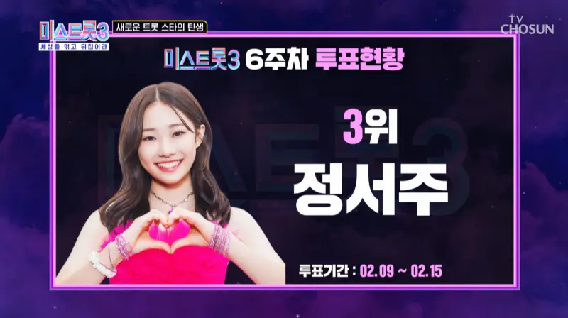 미스트롯3-6주-차-온라인투표-3위-정서주