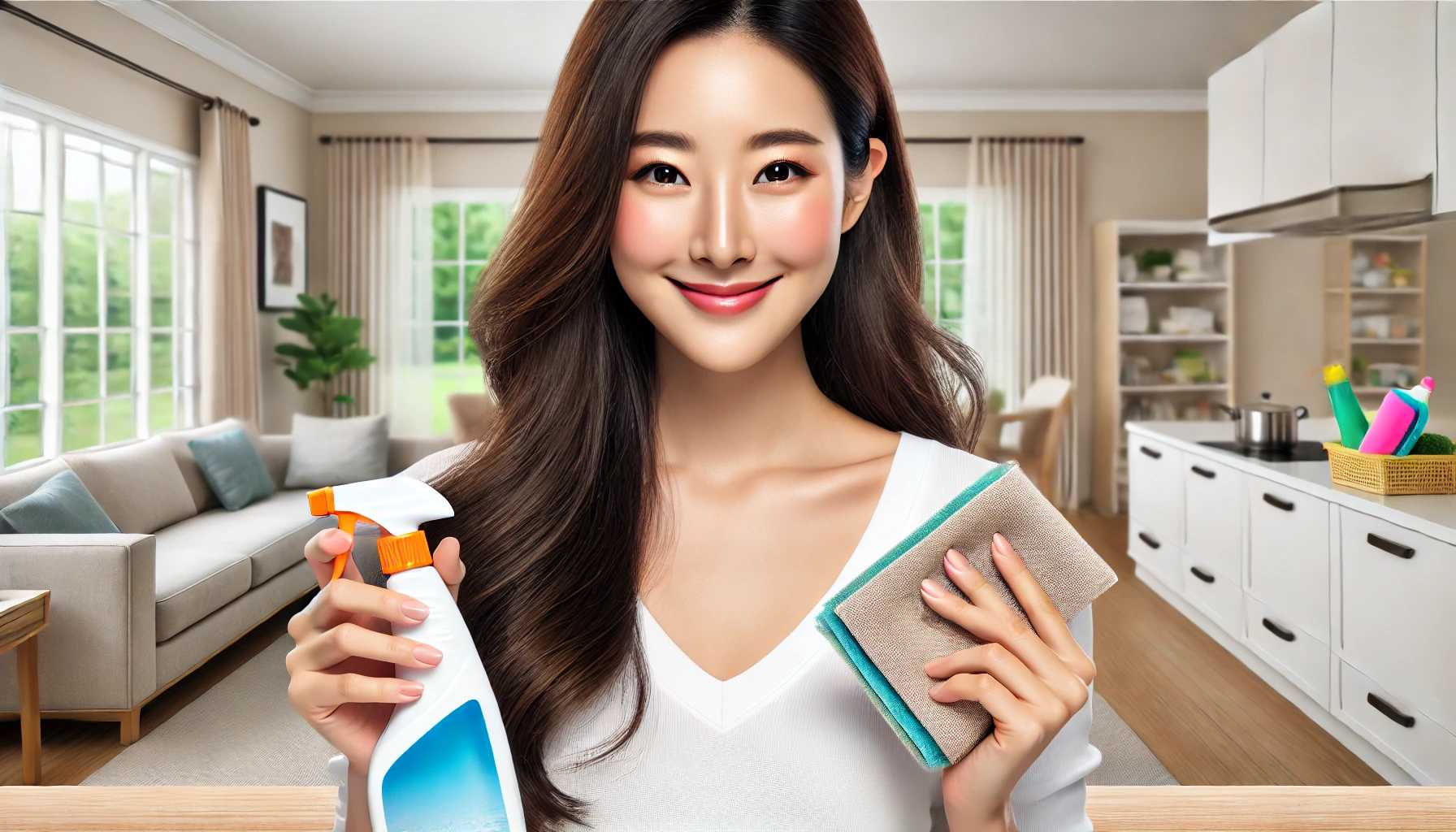 봄맞이 대청소 하는 사람