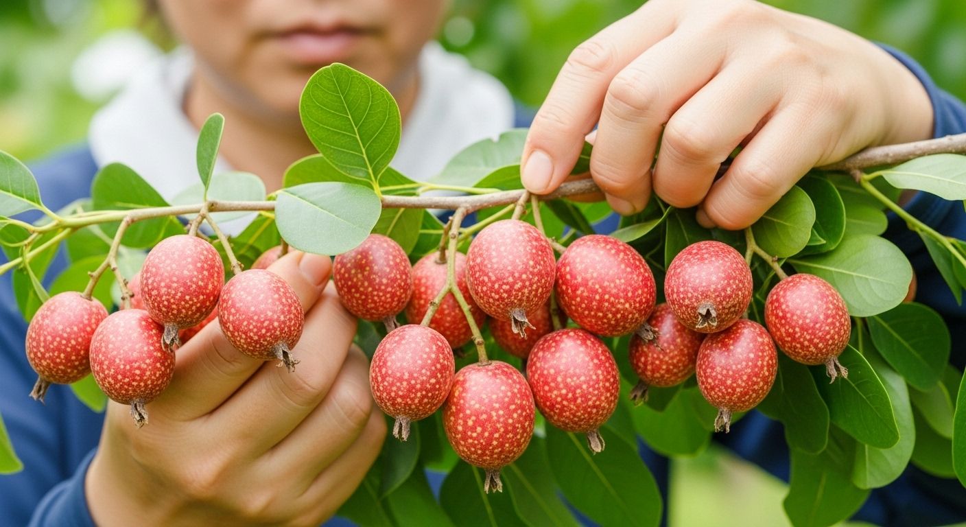 보리수열매 수확