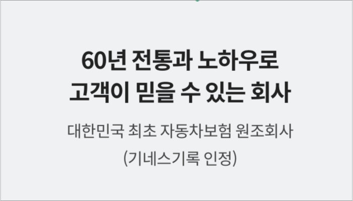 DB다이렉트 원데이자동차보험 장점