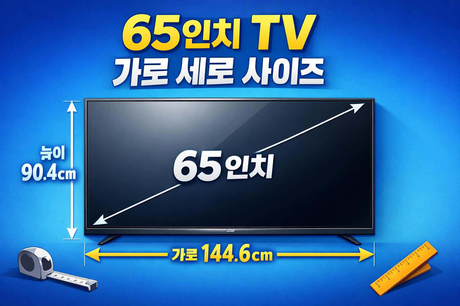 65인치 tv가로세로사이즈