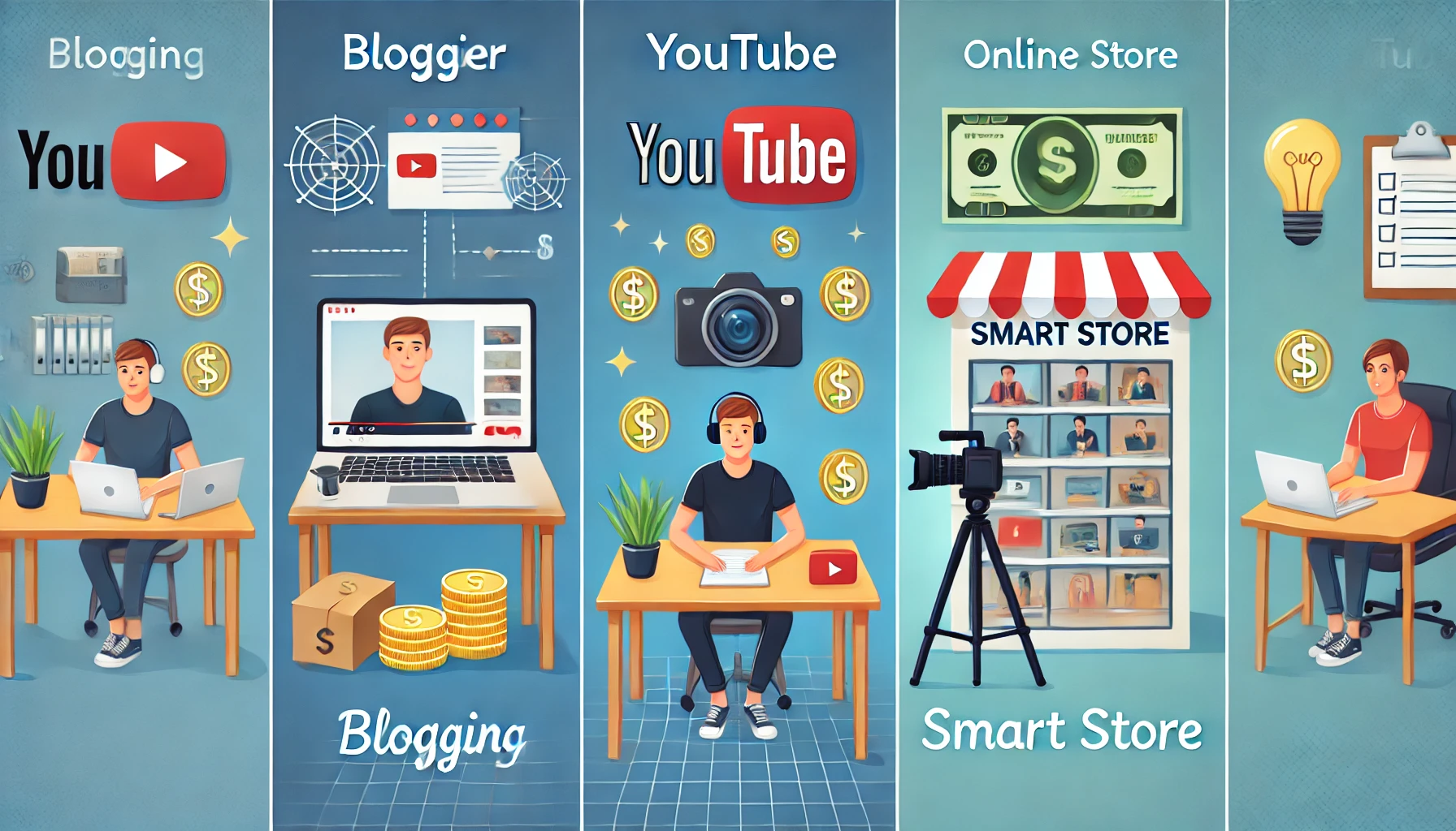 유튜브 블로그 스마트스토어 돈버는 사진