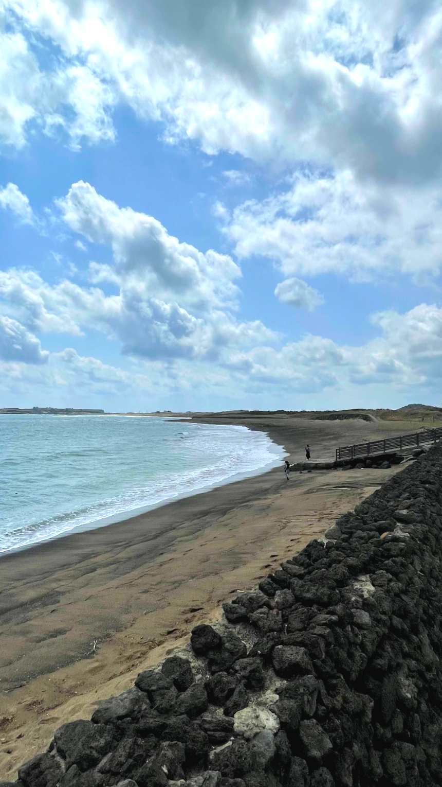 광치기 해변의 하늘과 바다