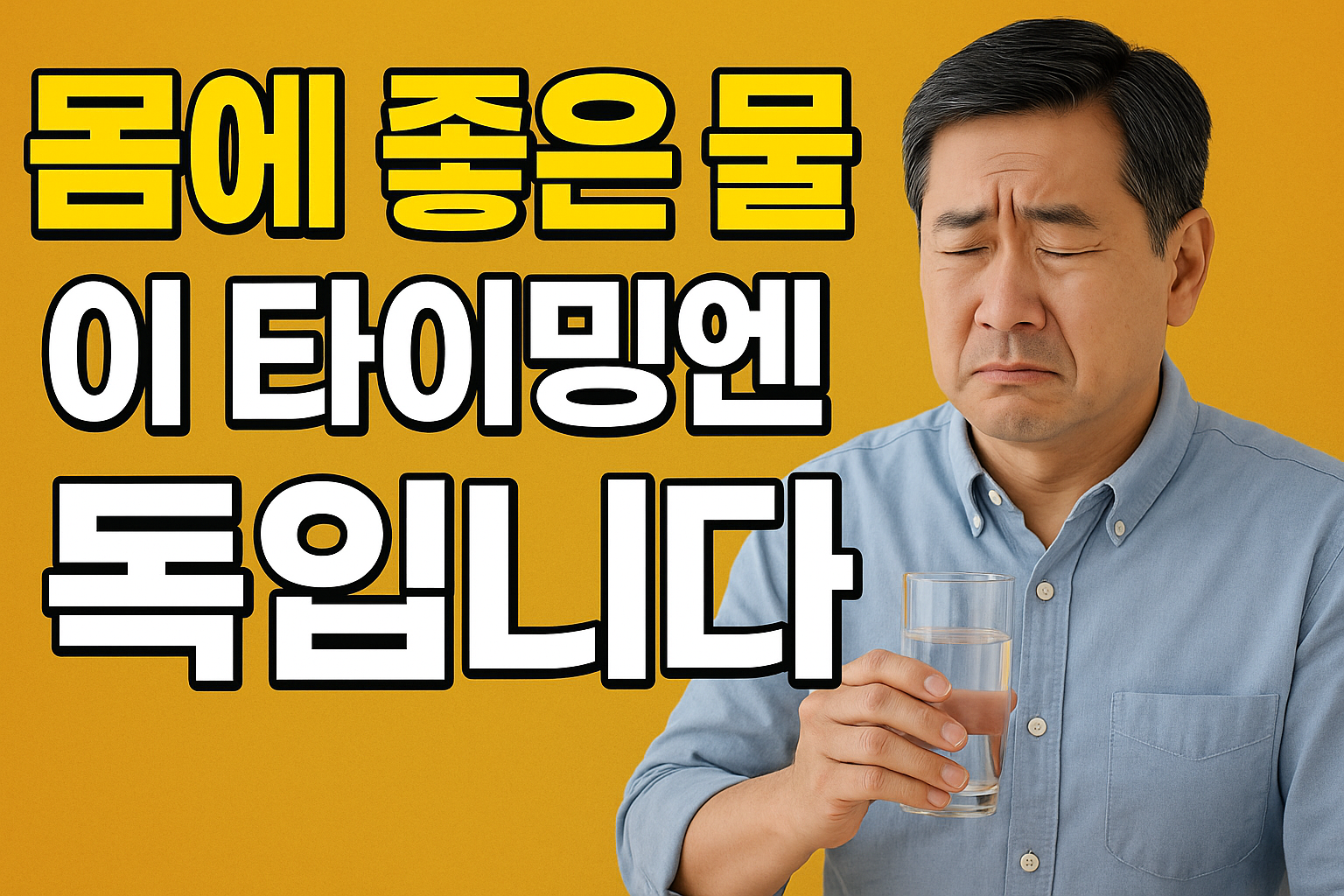 물의 중요성- 물마시는 타이밍도 중요하다