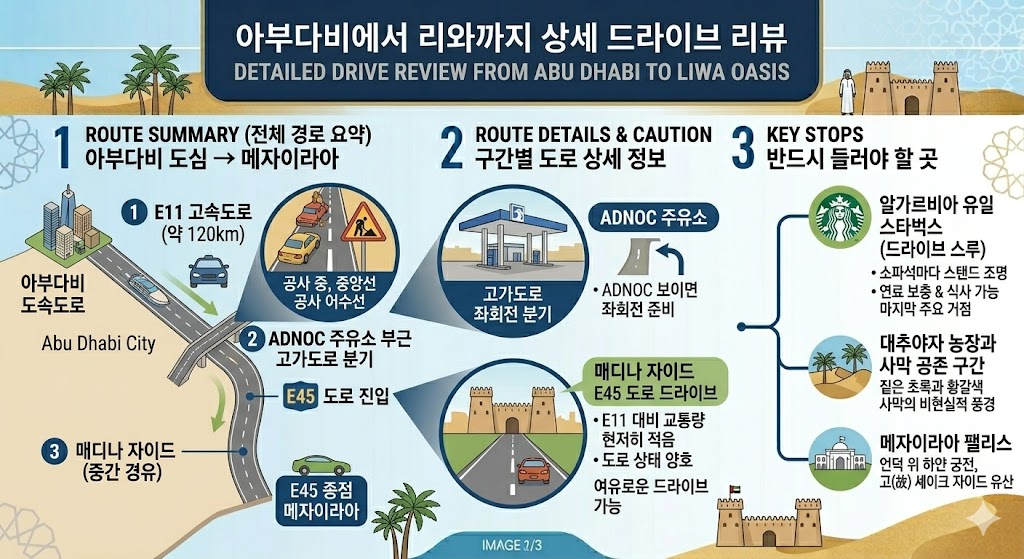 아부다비에서 리와 오아시스 가는 법