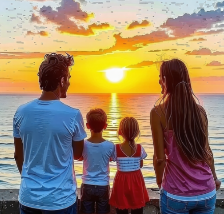 행복한 가정의 뒷모습