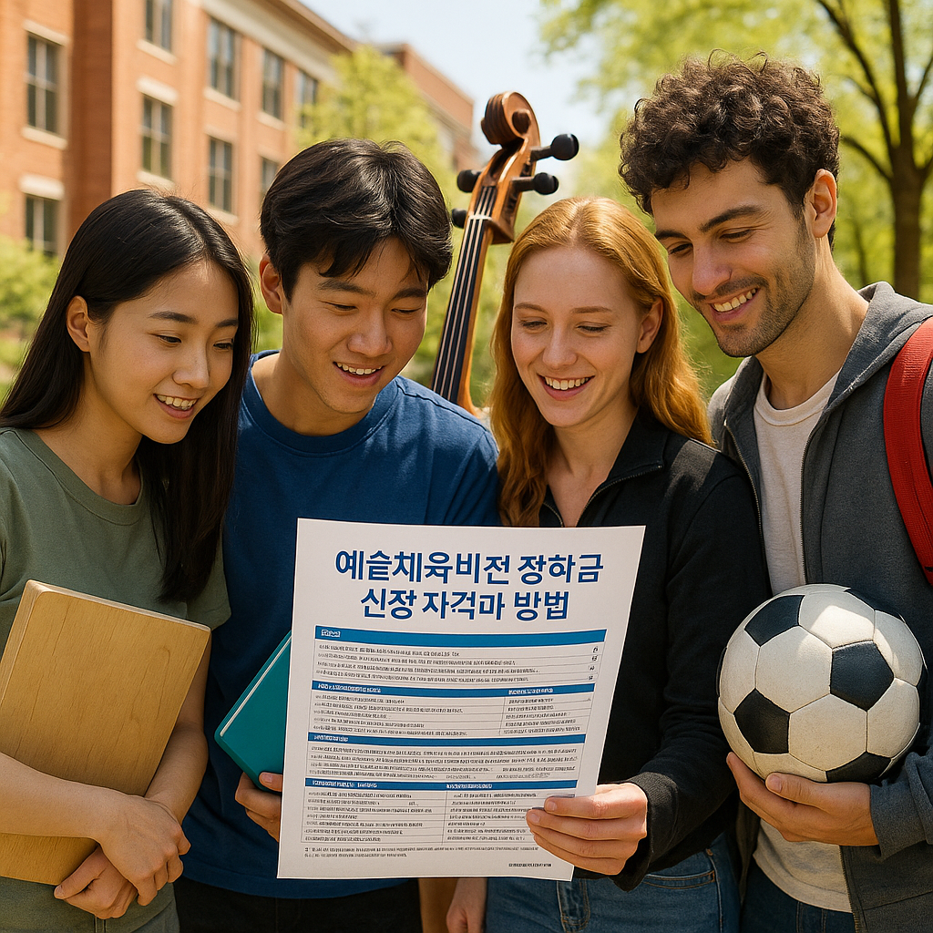 예술체육비전 장학금 신청자격과 방법