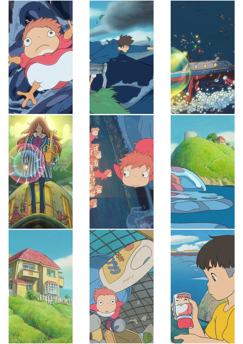 벼랑위의 포뇨 배경화면, 지브리 컴퓨터 아이패드 아이폰 고화질