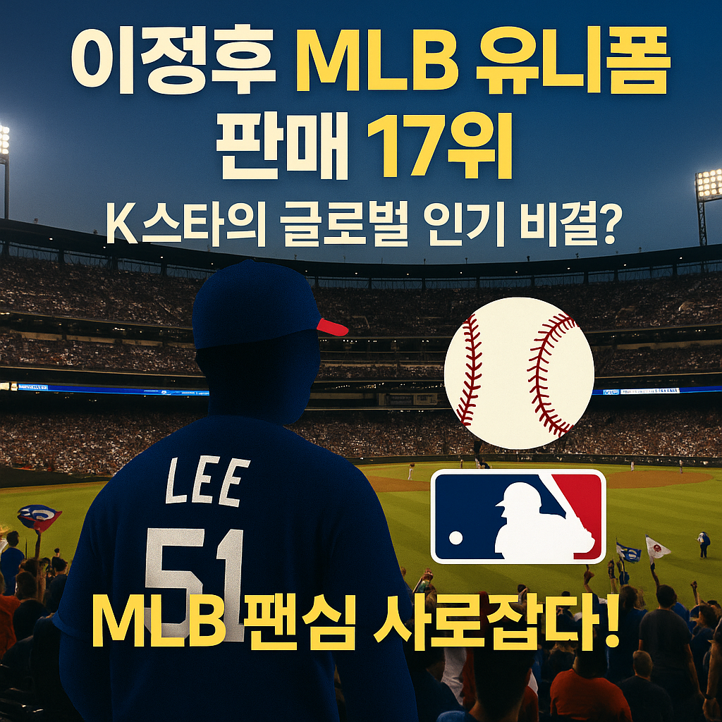 이정후 MLB 유니폼 판매 순위 17위! 글로벌 인기의 비결은?