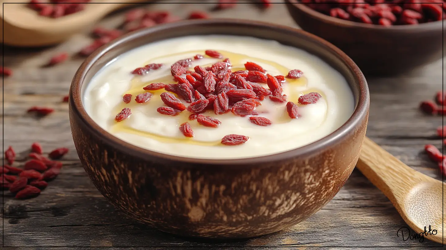 구기자의-효능-말린-구기자와-가루를-요거트에-뿌려-그릇에-담은-모습