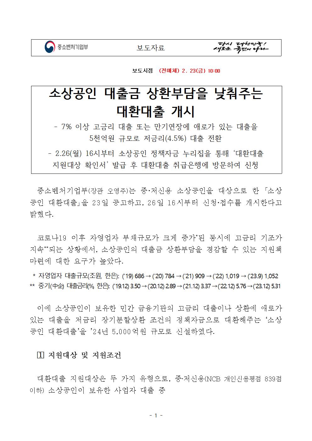 소상공인대환대출