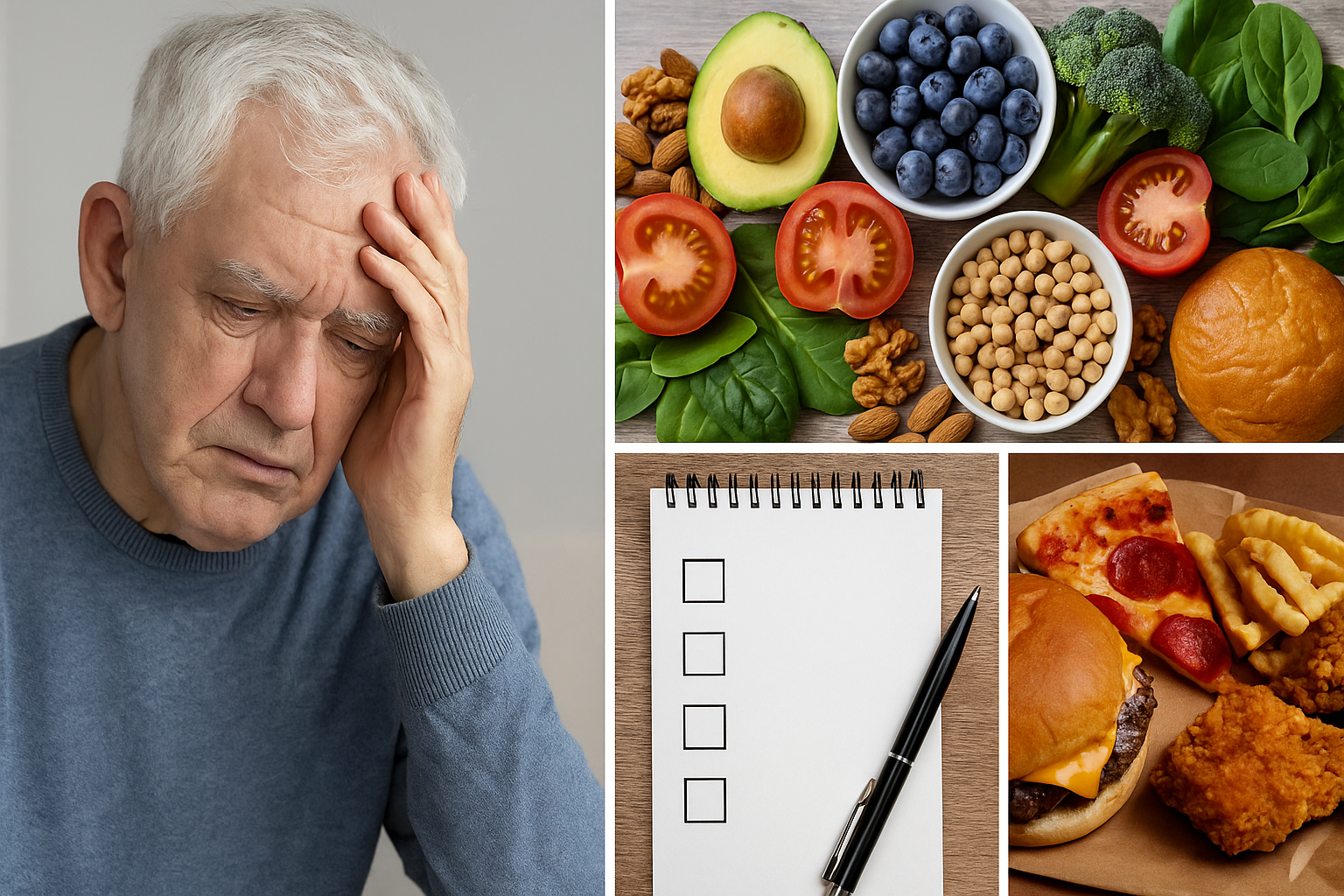 치매 초기증상 좋은 음식 나쁜 음식 체크리스트