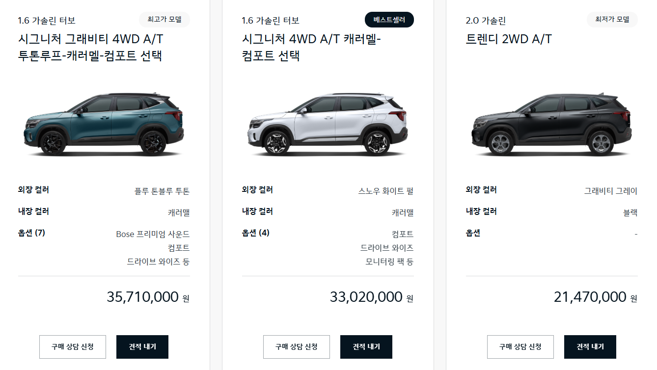셀토스 가격